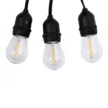 LED koristeketju ulkokäyttöön 5,6m 10xE27/0,6W/36V IP44