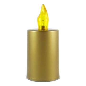 LED Kynttilä LED/2xAA lämpimänvalkoinen 10,8 cm kulta