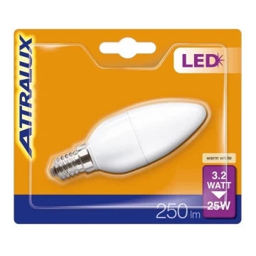 LED-polttimo B35 E14/3,2W/230V 2700K - Attralux