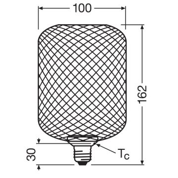 LED-polttimo DECOR FLAT E27/3,5W/230V 2700K kulta - Osram