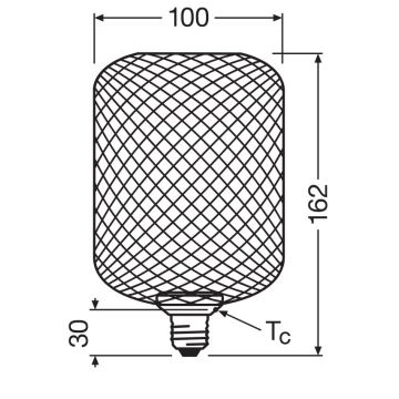 LED-polttimo DECOR FLAT E27/3,5W/230V 2700K musta - Osram