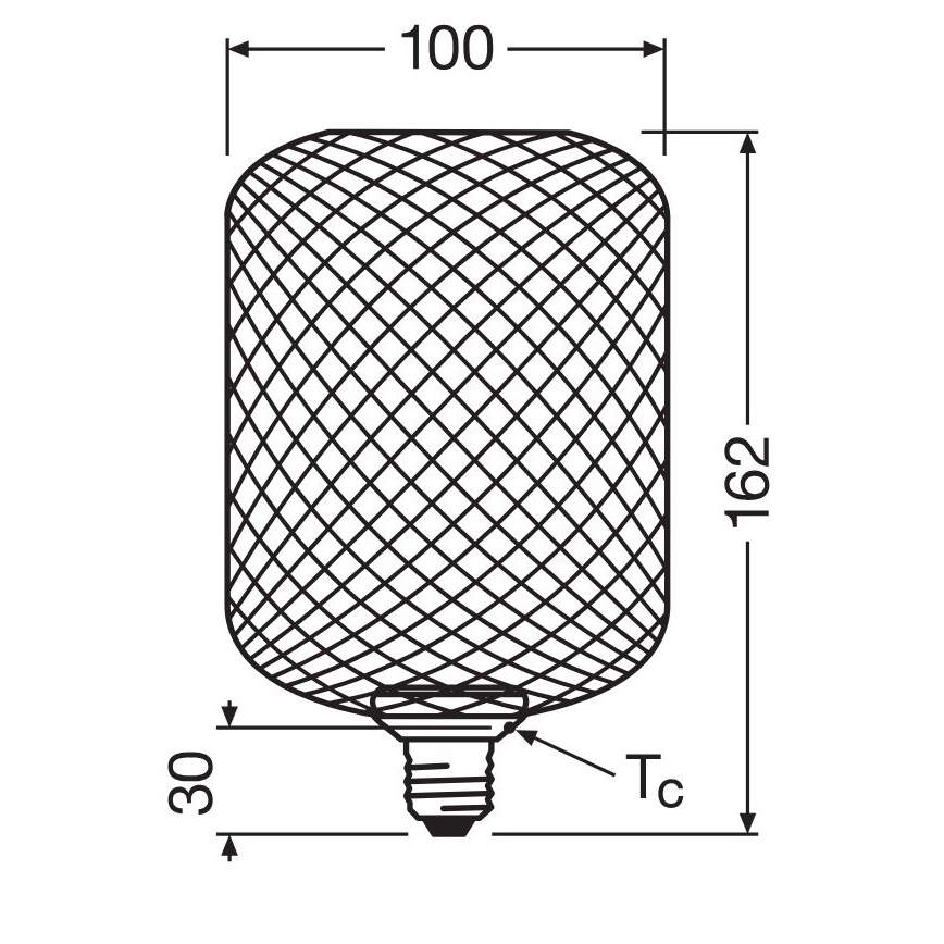 LED-polttimo DECOR FLAT E27/3,5W/230V 2700K musta - Osram