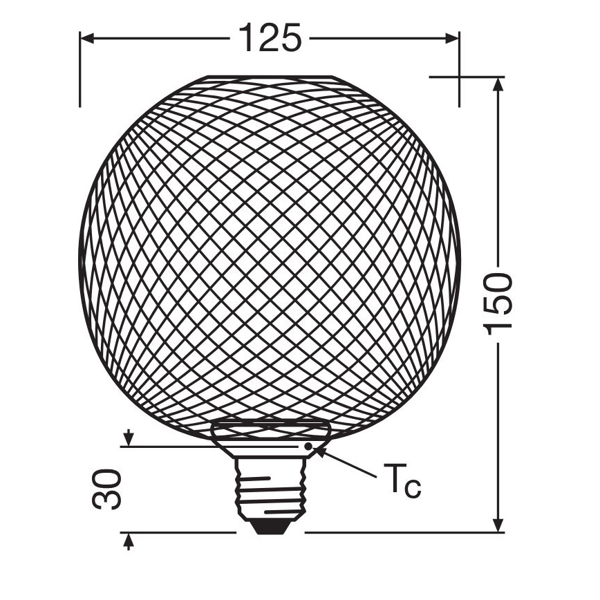 LED-polttimo DECOR FLAT G125 E27/3,5W/230V 2700K kulta - Osram