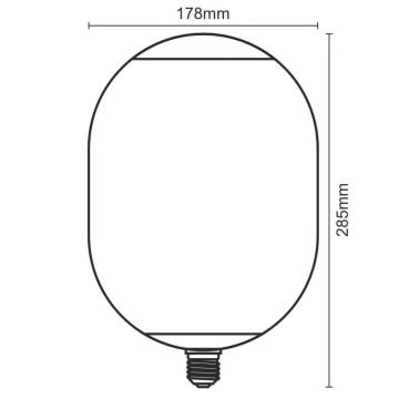 LED-polttimo FILAMENT SMOKE T178 E27/4W/230V 1800K