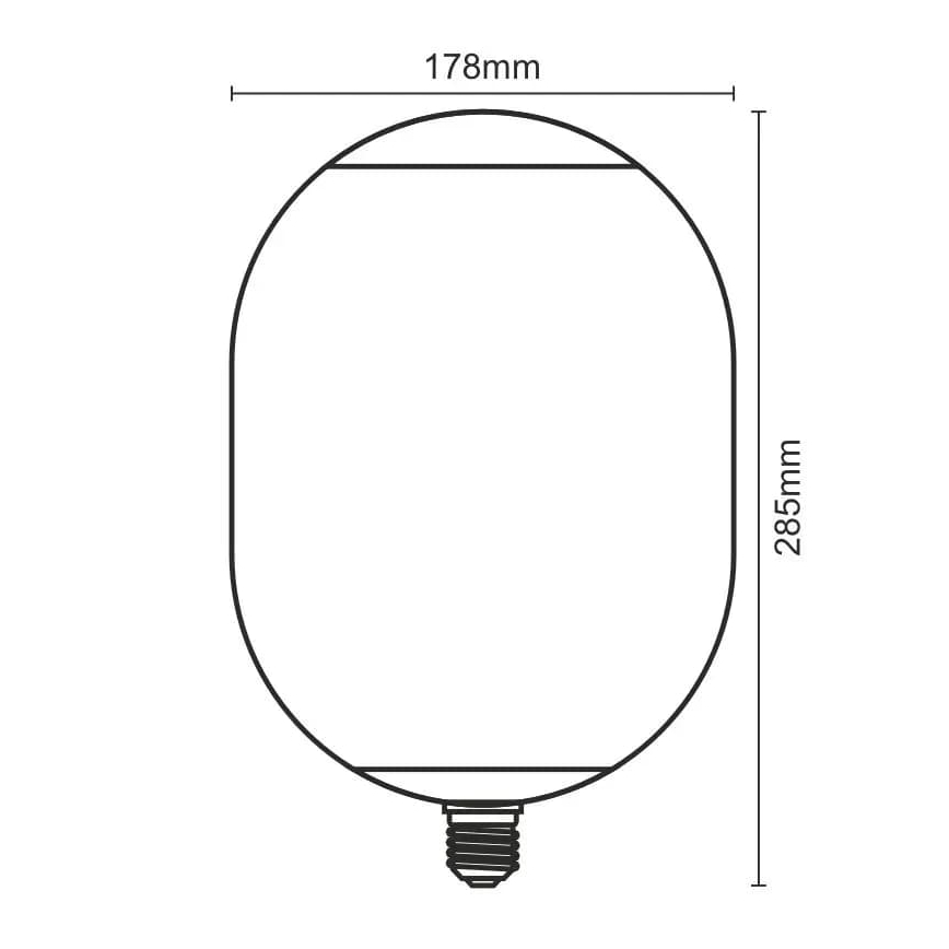 LED-polttimo FILAMENT SMOKE T178 E27/4W/230V 1800K