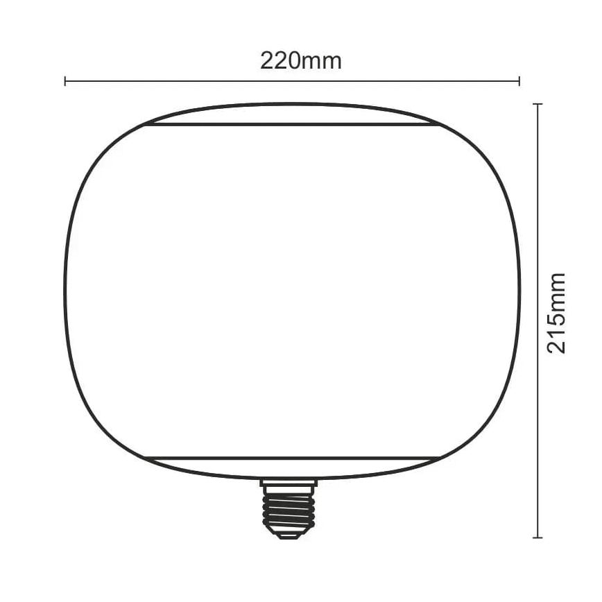 LED-polttimo FILAMENT SMOKE T220 E27/4W/230V 1800K