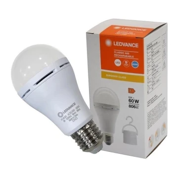 LED-polttimo RECHARGEABLE A60 E27/8W/230V 6500K - Ledvance