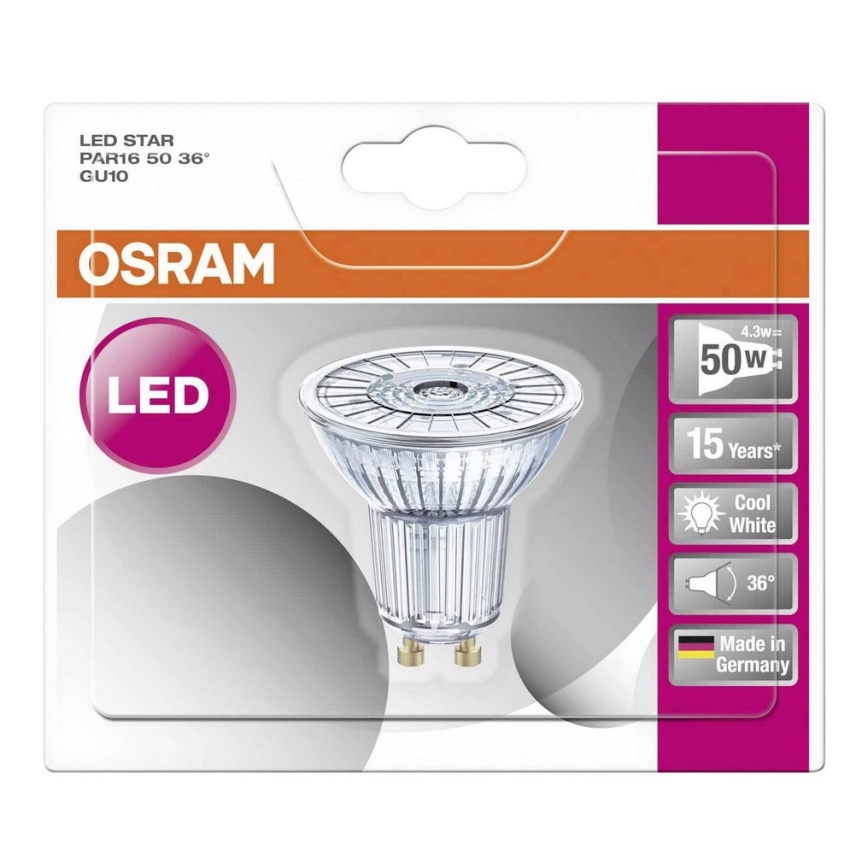 LED-polttimo STAR GU10/4,3W/230V 4000K - Osram