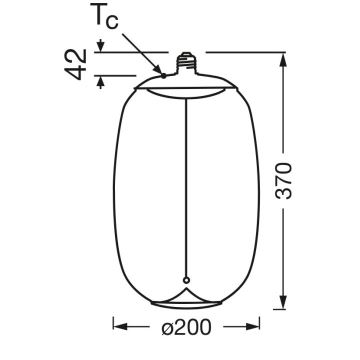 LED-polttimo VINTAGE FILAMENT E27/4W/230V 2700K savustettu - Osram