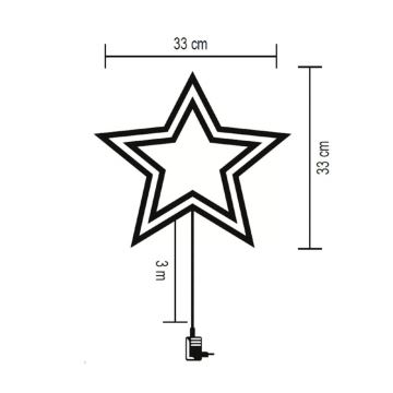 LED pöydän taustavalo 35xLED/230V IP44 lämpimänvalkoinen/tähti