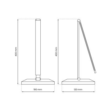 LED-pöytävalaisin langattomalla latauksella VARIO LED/5W/230V 3000-6000K musta