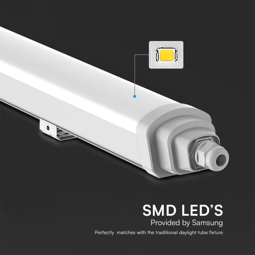 LED-putkityövalo SAMSUNG CHIP LED/18W/230V 4000K IP65 60 cm