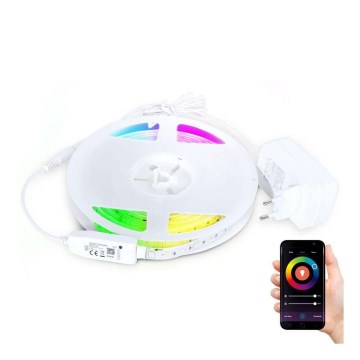 LED RGB Himmennettävä nauha LED/24W/230V 5m 3000-6000K Wi-Fi Tuya