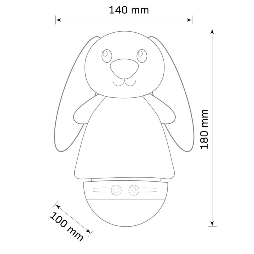 LED RGB Lasten yövalaisin kanssa melody 3xAAA/5V kani