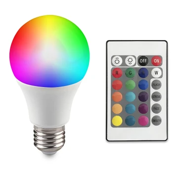 LED RGB Polttimo E27/6W/230V himmennettävä 3000K