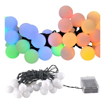 LED RGB Solar ketju PARTY 30xLED/1,2V 3,9 m IP44