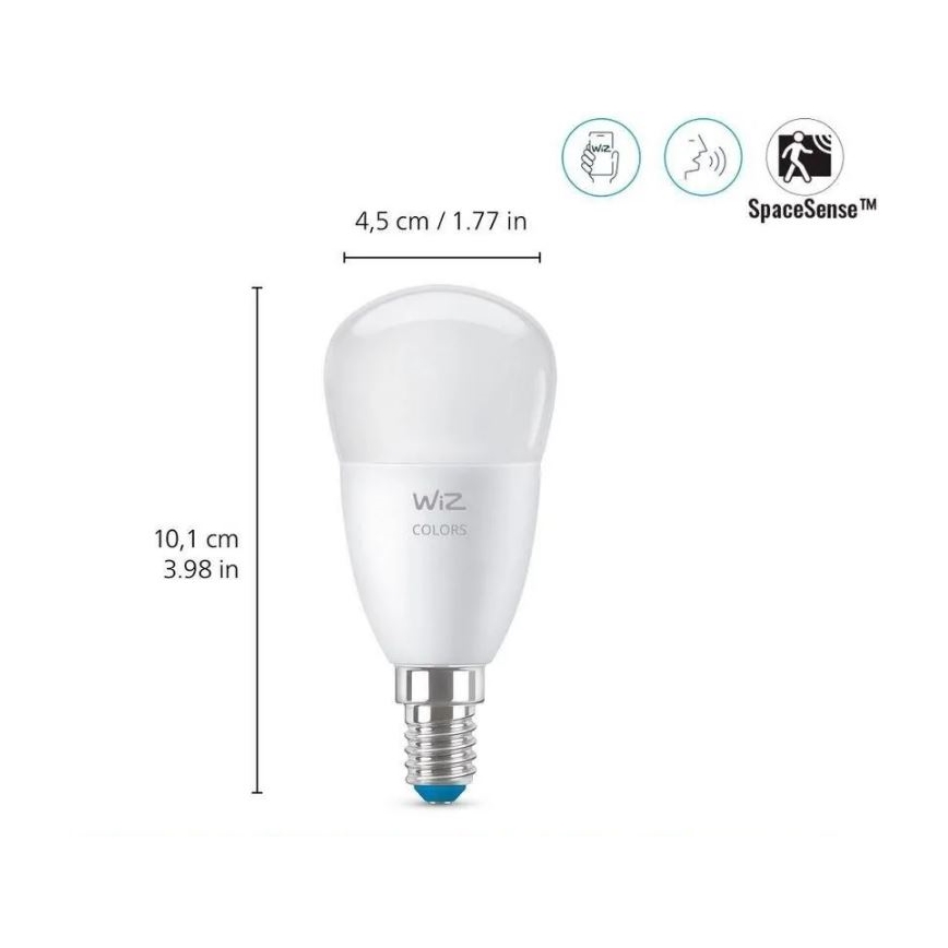 LED RGBW Himmennettävä polttimo P45 E27/4,9W/230V 2200-6500K CRI 90 Wi-Fi - WiZ