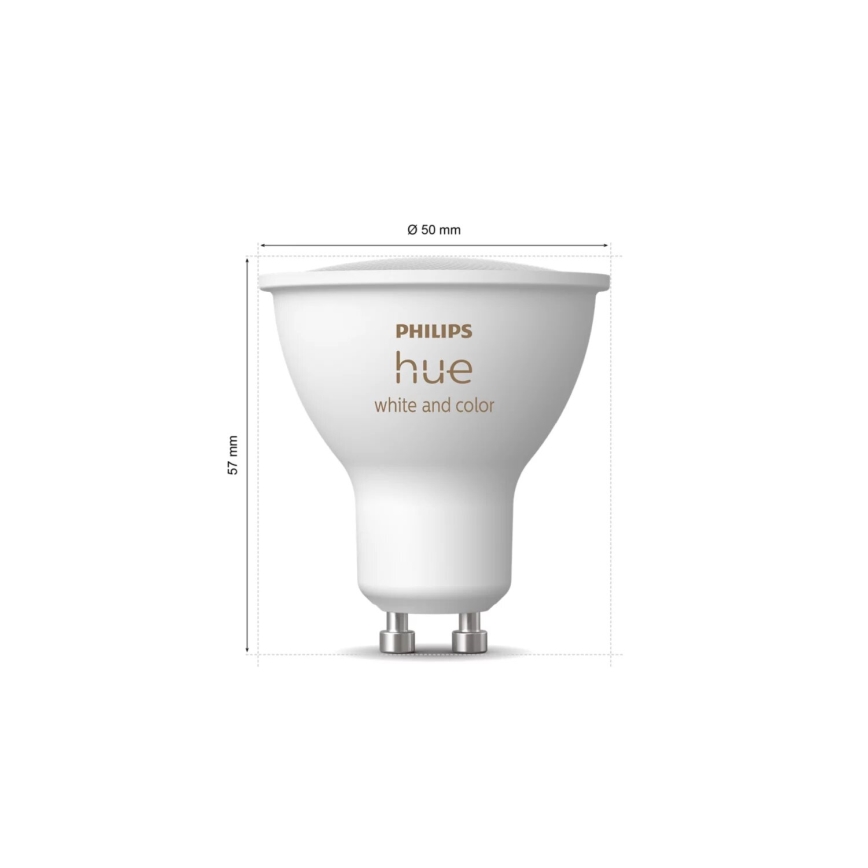 LED RGBW Himmennettävä polttimo Philips Hue White And Color Ambiance GU10/4,2W/230V 2000-6500K