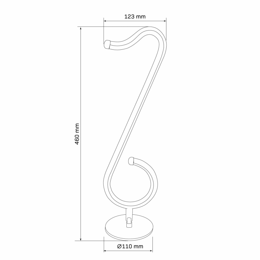 LED RGBW Himmennettävä pöytävalaisin NUTKA LED/15W/5V musta + kauko-ohjaus