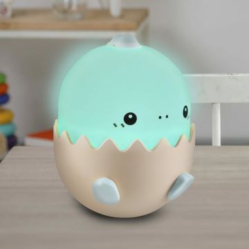 LED RGBW Kosketushimmennettävä lasten lamppu BABY DINO LED/0,75W/5V 1200mAh sininen