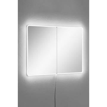 LED Seinäpeili taustavalo RECTANGULAR 80x60 cm valkoinen