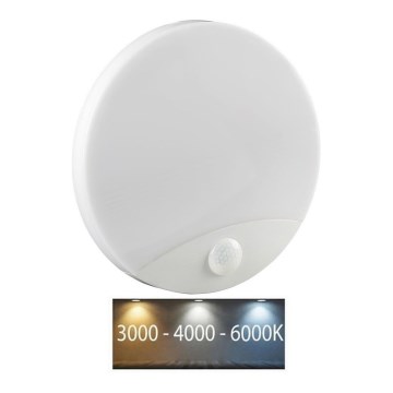 LED-seinävalaisin kylpyhuoneeseen anturilla SAMSUNG CHIP LED/15W/230V 3000/4000/6000K IP44 valkoinen