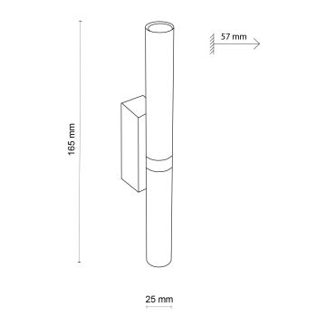 LED-seinävalaisin LAGOS 2xG9/3W/230V 4000K musta/kulta