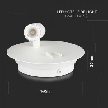 LED-seinävalaisin LED/3W/230V + LED/6W/230V 3000K valkoinen