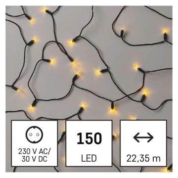 LED-ulkojouluketju 150xLED/27,35m IP44 vintage