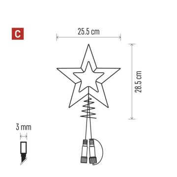 LED-ulkojoulukoriste 30xLED/4W/30V IP44 kylmänvalkoinen