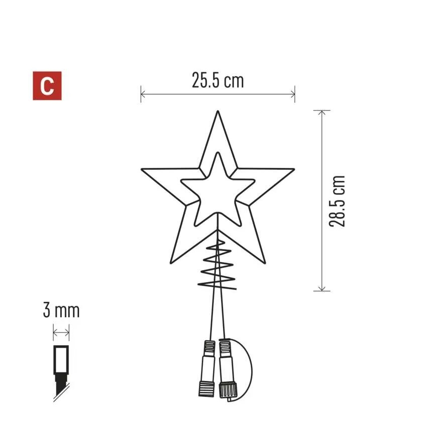 LED-ulkojoulukoriste 30xLED/4W/30V IP44 kylmänvalkoinen