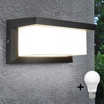 LED-ulkoseinävalaisin NEELY 1xE27/15W/230V 3000K IP54 antrasiitti