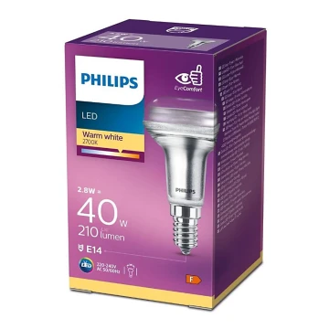 LED-valonheitinpolttimo Philips E14/2,8W/230V 2700K