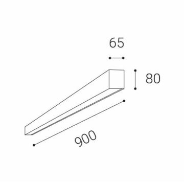 LED2 - LED-kattovalaisin LINO LED/24W/230V 3000K/3500K/4000K musta 90 cm