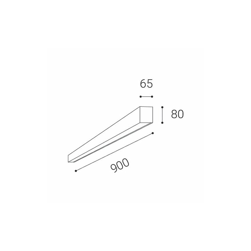 LED2 - LED-kattovalaisin LINO LED/24W/230V 3000K/3500K/4000K musta 90 cm