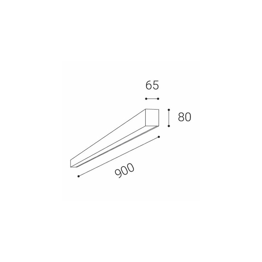 LED2 - LED-kattovalaisin LINO LED/24W/230V 3000K/3500K/4000K valkoinen 90 cm