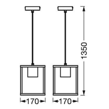 Ledvance - Kattokruunu johdossa DECOR NAIROBI 1xE27/15W/230V kumiviikuna