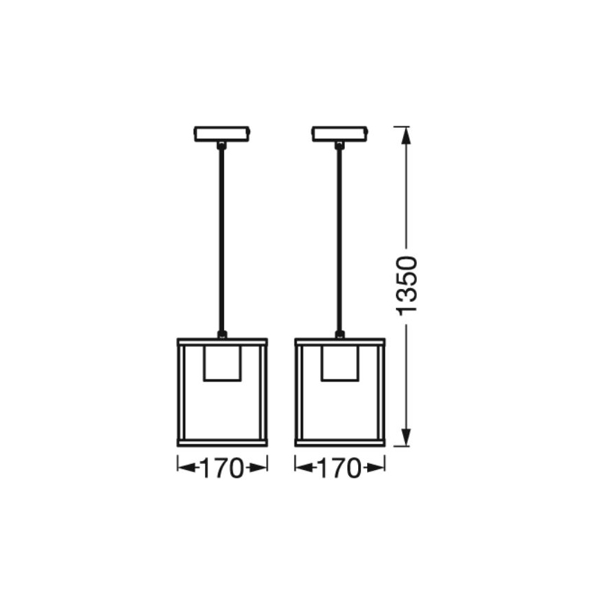 Ledvance - Kattokruunu johdossa DECOR NAIROBI 1xE27/15W/230V kumiviikuna