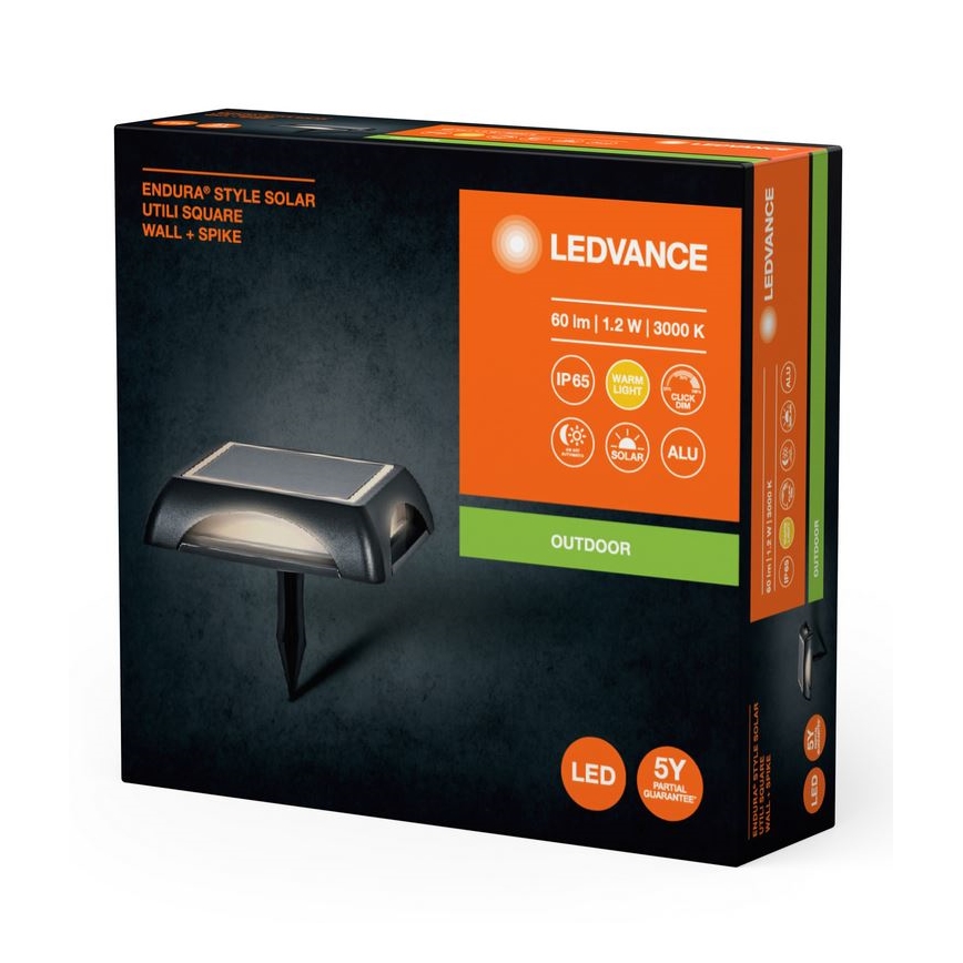 Ledvance - LED Himmennettävä aurinko lamppu ENDURA STYLE SOLAR LED/1,2W/3,7V IP65