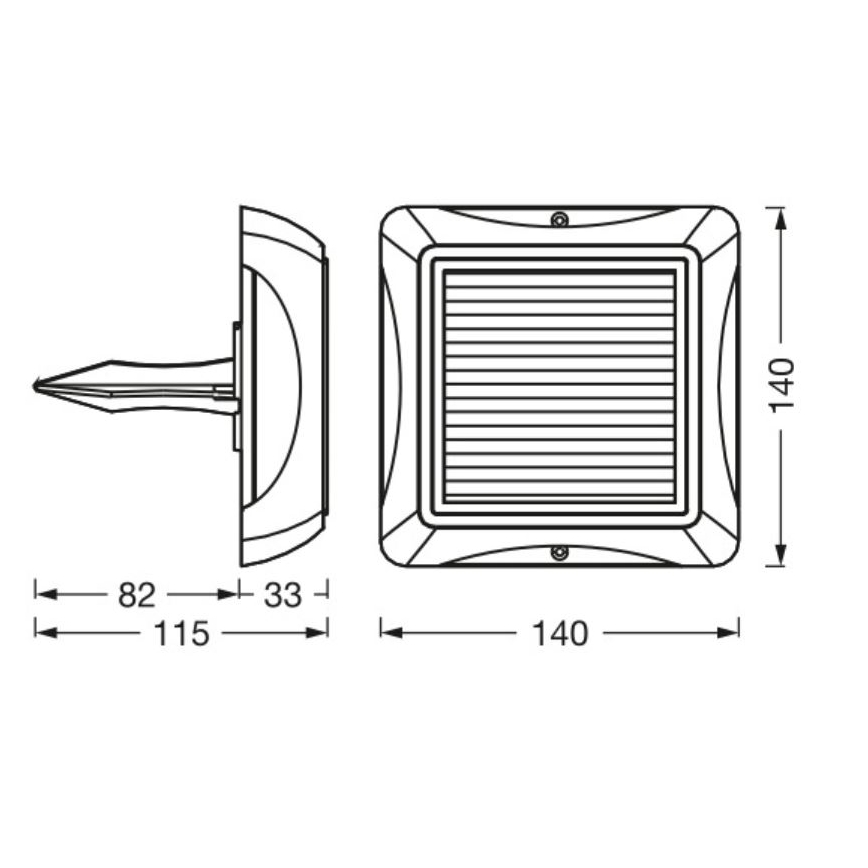 Ledvance - LED Himmennettävä aurinko lamppu ENDURA STYLE SOLAR LED/1,2W/3,7V IP65