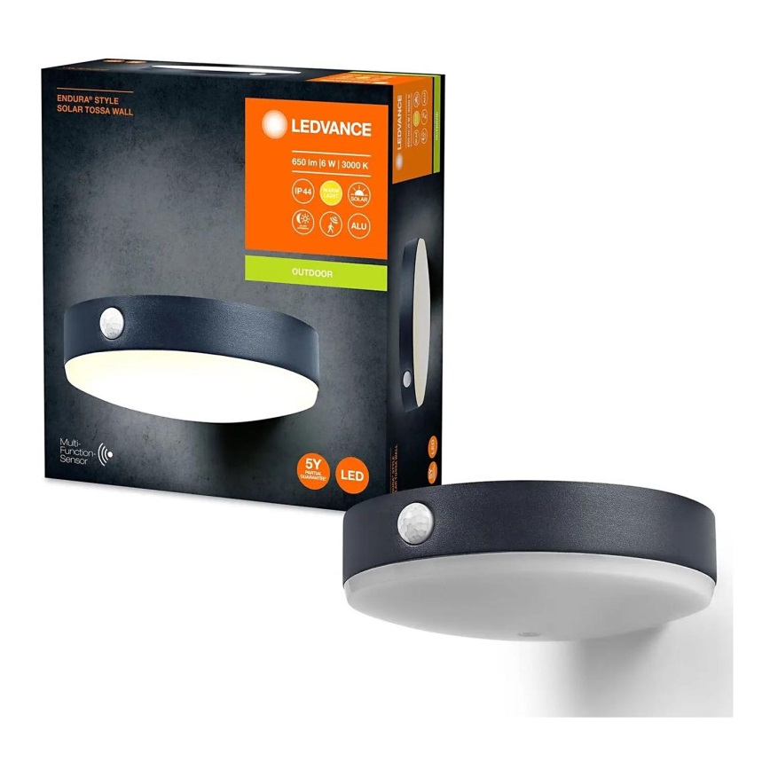 Ledvance-LED aurinkoseinävalaisin sensorilla ENDURA STYLE LED/6W/3,7V IP44