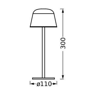 Ledvance - LED Himmennettävä ulko rechargeable lamppu TABLE LED/2,5W/5V IP54 musta