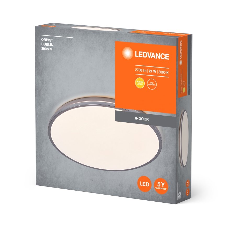 Ledvance - LED-kattovalaisin ORBIS DUBLIN LED/24W/230V halkaisija 39 cm