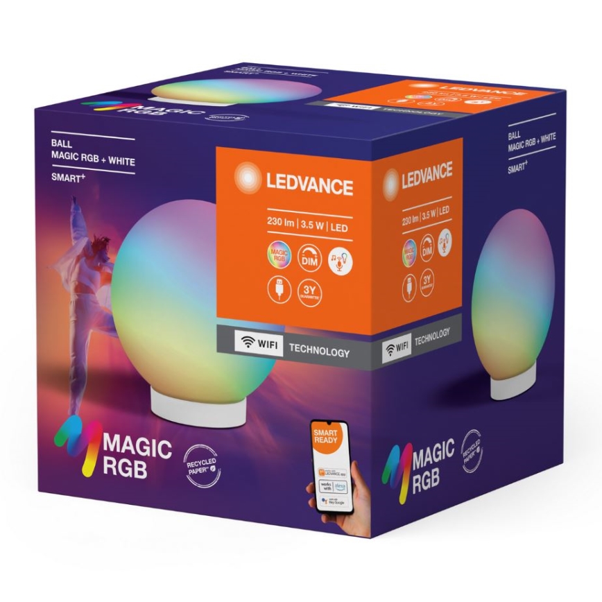 Ledvance - LED RGBW Himmennettävä ja ladattava pöytälamppu SMART+ MAGIC LED/3,5W/5V 2200-6500K Wi-Fi