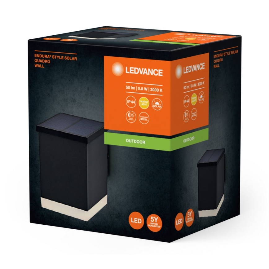 Ledvance - LED-seinäaurinkovalaisin ENDURA STYLE SOLAR LED/0,5W/2,4V IP44