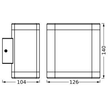 Ledvance - LED-ulkoseinävalaisin ENDURA STYLE DALLAS LED/9W/230V IP44