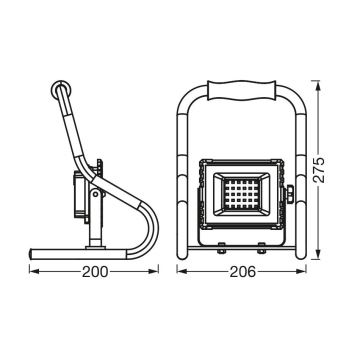 Ledvance - LED-valonheitin R-STAND LED/10W/5V IP44