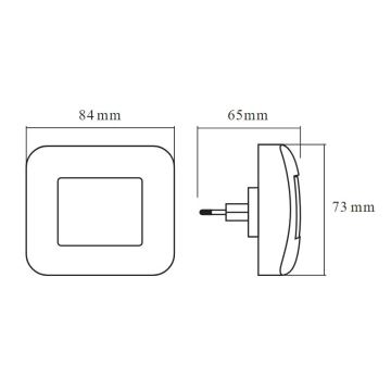 Ledvance - LED-yövalo anturilla LUNETTA LED/0,2W/230V