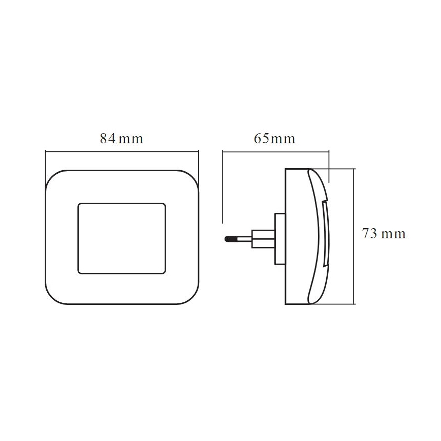 Ledvance - LED-yövalo anturilla LUNETTA LED/0,2W/230V