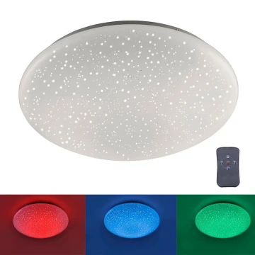 Leuchten Direkt 14242-16 - LED RGB Himmennettävä kattovalo SKYLER LED/18W/230V + kauko-ohjain